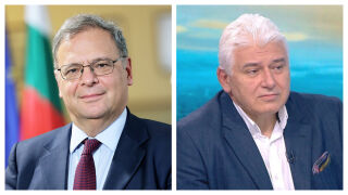 Снимка: Юлиян Попов и проф. Пламен Киров - гости в "Лице в лице"