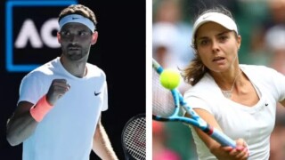 Григор Димитров и Виктория Томова на корта в Мелбърн в ранното утро на вторник 