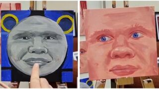 Художник рисува Арлинг Холанд всеки ден