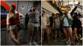 Защо стотици лондончани се качват в метрото без панталони всяка зима? (СНИМКИ)