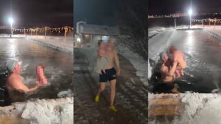 Баща потопи едногодишния си син в ледени води при –30° и предизвика лавина от коментари