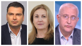 Снимка: Калоян Паргов, Румяна Бъчварова и проф. Светослав Малинов - гости в "Лице в лице"