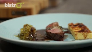 Патешко магре с качамак на скара и чътни от джанки