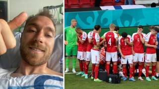 Ериксен: Добре съм, благодарности за сладките поздрави и съобщения!