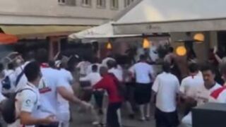 Свиреп бой преди финала в Лига Европа (ВИДЕО)