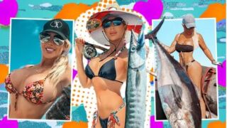 Тя лови риби, по-големи от самата нея (СНИМКИ)