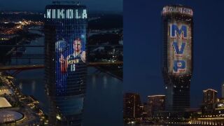 Йокич изгря на най-високата сграда в Сърбия (ВИДЕО)