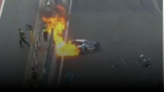 Катастрофа с пламъци спря 24 часа на 