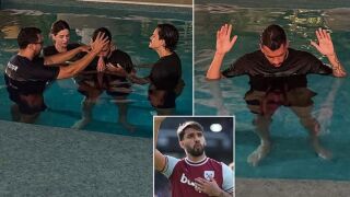Покръстиха звезда от Висшата лига в басейн