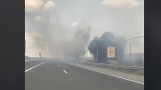 Задимяване блокира движението по автомагистрала „Тракия“ в двете посоки