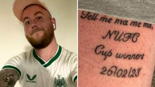 Фен си татуира купа ПРЕДИ загуба във финала