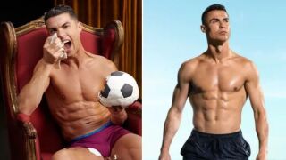 На трон и по бельо: Как Роналдо похапва торта