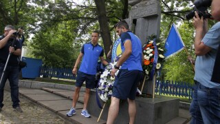 Футболистите и ръководството на 