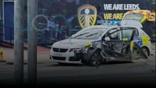 Съотборник на Груев размаза полицейска кола с джипа си (ВИДЕО)