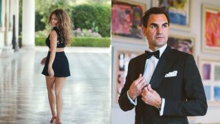 Наша прима блести до Роджър Федерер (СНИМКА)