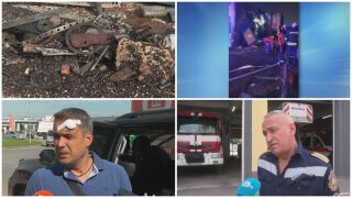 Снимка: Катастрофата на "Хемус": Атакуват автобуса от двете страни, за да спасят затиснатите хора. Бил ли е заспал шофьорът?