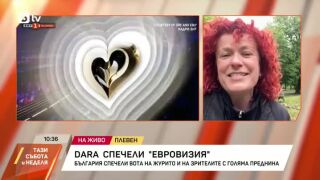 Снимка: Люси Дяковска след успеха на DARA на "Евровизия"