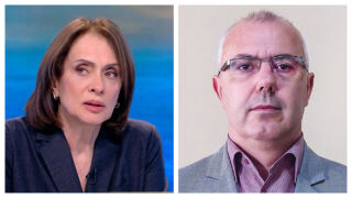 Снимка: Надежда Нейнски и проф. Веселин Вучков - гости в "Лице в лице"