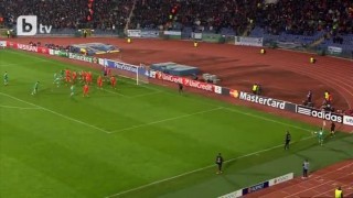 Лудогорец изравнява 2:2 на Ливърпул