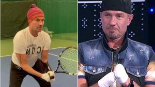 Без ръка е ужасно трудно: Костомаров играе тенис (ВИДЕО)