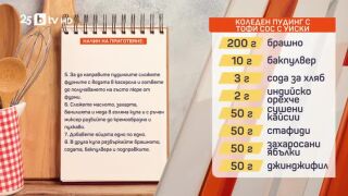 Снимка: Коледен пудинг с тофи сос с уиски