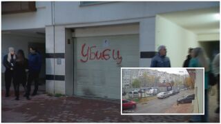 Снимка: „Такъв лекар няма място в системата“: Надпис „Убиец“ се появи на гаража на мъжа, прегазил кучето Мая