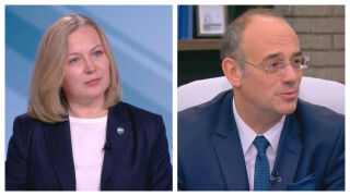 Снимка: Надежда Йорданова и проф. Атанас Семов - гости в &quot;Лице в лице&quot;