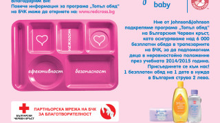 БЧК и Johnson & Johnson ще дарят 8000 обяда на социално слаби деца