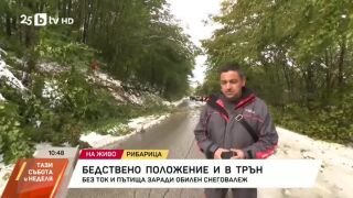 Снимка: Хората от района на Етрополе продължават да са без ток след обилния снеговалеж вчера