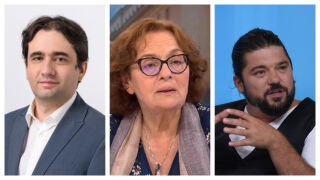 Снимка: Божидар Божанов, проф. Румяна Коларова и Страхил Делийски - гости в "Лице в лице"