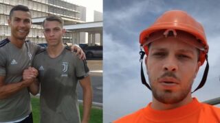 Тренираше с Кристиано Роналдо, днес бърка цимент