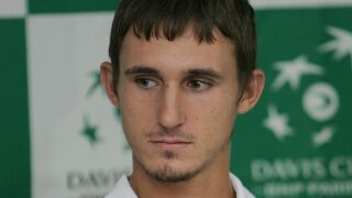 Димитър Кутровски срещу Микаел Льодра на турнира 