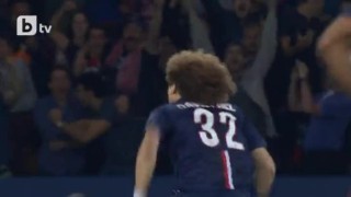Давид Луис отбелязва за ПСЖ 1:0 Барселона (ВИДЕО)