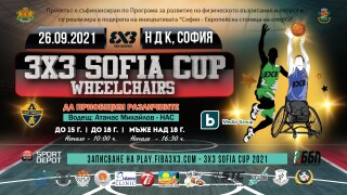 Първият международен баскетболен турнир 3Х3 в колички ще се проведе пред НДК 