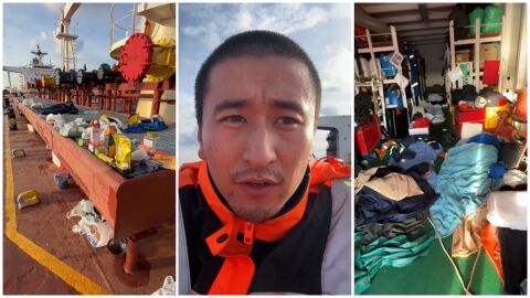 Снимка: Блокираният танкер „Кайрос“: Моряк от екипажа с разказ как изглежда корабът отвътре