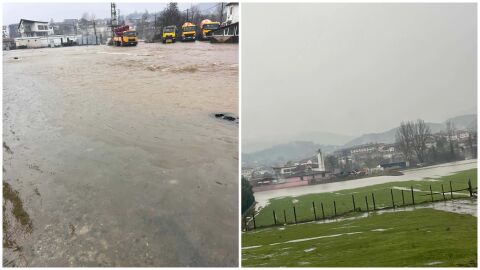 Реката в Кирковско преля - наводнена е автогарата, има свлачища и отцепени пътища 