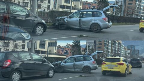 Катастрофа на столичния бул. „България“ затруднява движението (ВИДЕО)