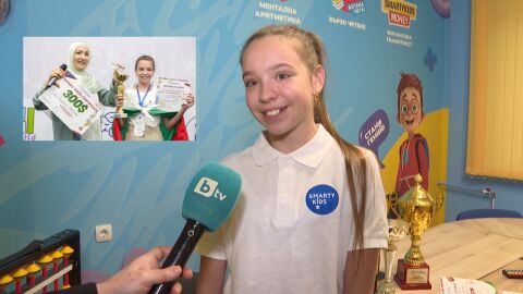 „Искам да построя собствена школа“: Ния е само на 13 години, а вече е петкратен супершампион по ментална аритметика