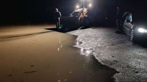 Кметът на Батановци: Пропукала се е дига след вливането на река Конска в река Струма