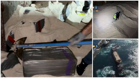 Испанската полиция „изкопа“ с лопати близо 10 тона кокаин, заровен в морска пратка със сол (СНИМКИ и ВИДЕО)