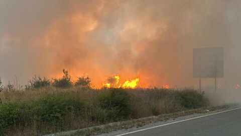 Отново пожар в района на Костинброд – този път между селата Градец и Царичина