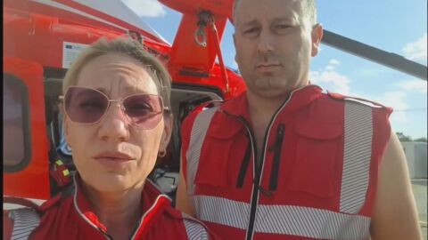 Снимка: Новата трагедия на АМ „Тракия“: За първи път медицинският хеликоптер каца директно на магистралата