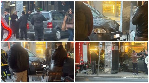 Автомобил с българска регистрация се вряза в кафене в центъра на Атина