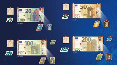 Дизайнът на евробанкнотите: Вижте кои са защитните елементи