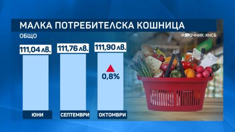 Малката потребителска кошница отново е поскъпнала, вижте с колко 