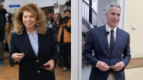 Снимка: Паралелно преброяване при 70% извадка: Илияна Йотова води с 35,7%, Андрей Гюров я следва с 31,8%
