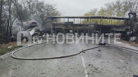 Снимка: „Автомобилна администрация“ започва проверка: Един от камионите в тежката катастрофа на пътя Русе – София е бил с изтекъл технически преглед