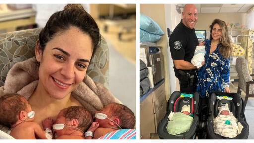 Снимка След 3 г. борба майка роди тризнаци: „По едно бебе за всяка трудна година“ (СНИМКИ)