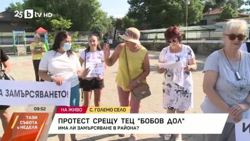 Протест срещу ТЕЦ "Бобов дол"