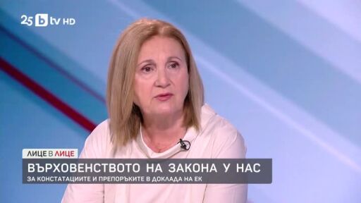 Румяна Бъчварова за върховенството на закона у нас